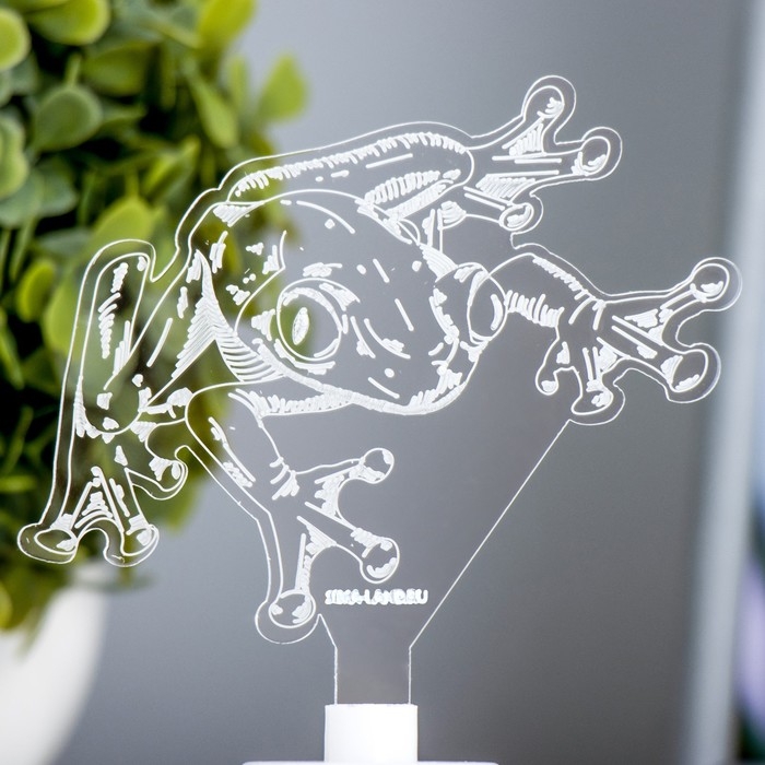 Светильник Светильник "Лягушка" LED RGB 6 цветов от батареек LR1130, 3шт 10х9,5 см RISALUX