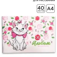 Альбом для рисования А4, 40 листов 90 г/м&sup2;, на скрепке, &laquo;Коты&raquo;