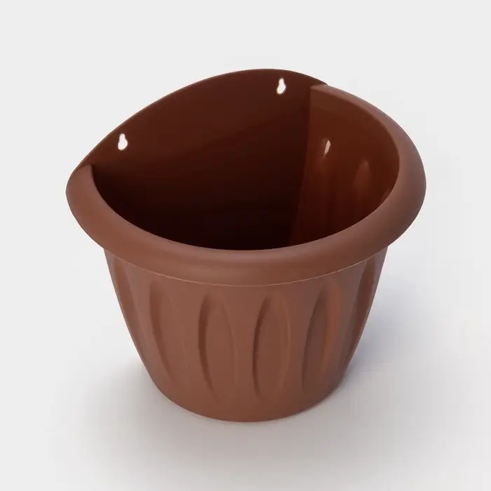 Кашпо для цветов настенное Martika &laquo;Фелиция&raquo;, 3.4 л, d=24 см, пластик, коричневое