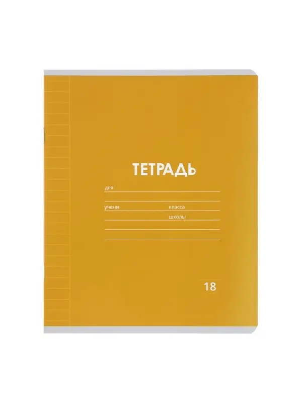 Тетради 10 штук, 18 листов в линейку Calligrata &laquo;Однотонная Классика. Эконом&raquo;, серые листы, МИКС