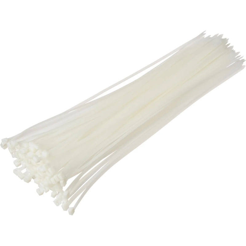 Хомут стяжка нейлоновая Topfort 8х500 (7,6х500 мм) белый 100 шт/уп