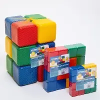 Кубики детские, пластиковые, цветные,16 штук, 6&times;6 см