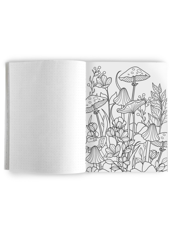 Ежедневник-смешбук раскраска антистресс  А5, 80 листов  Ежедневник-смешбук раскраска антистресс  А5, 80 листов "Мечты"