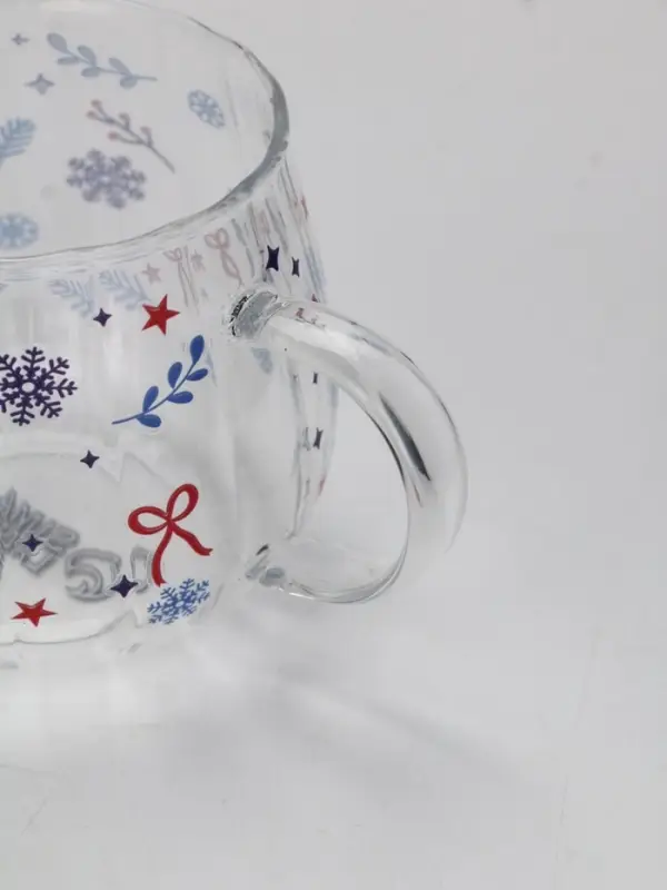 Кружка стеклянная «Новогодний паттерн», 350 мл