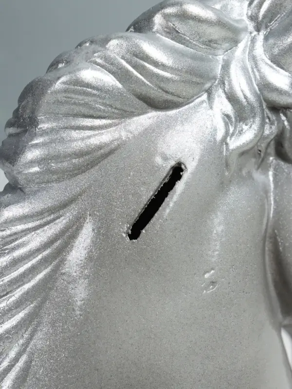 Копилка "Голова коня"  высота 25 см, серый