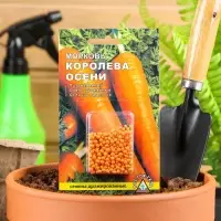 Семена Морковь &laquo;Королева осени&raquo;, простое драже, 300 шт., позднеспелая, &laquo;Росток-гель&raquo;