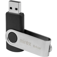 Флеш-память Mirex USB SWIVEL BLACK 64Gb (13600-FMURUS64 )