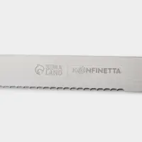 Нож для бисквита крупные зубцы KONFINETTA, длина лезвия 35 см, деревянная ручка