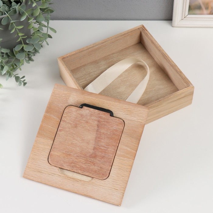 Шкатулка дерево под роспись Шкатулка дерево под роспись "Квадрат" 20,5х20,5х5 см