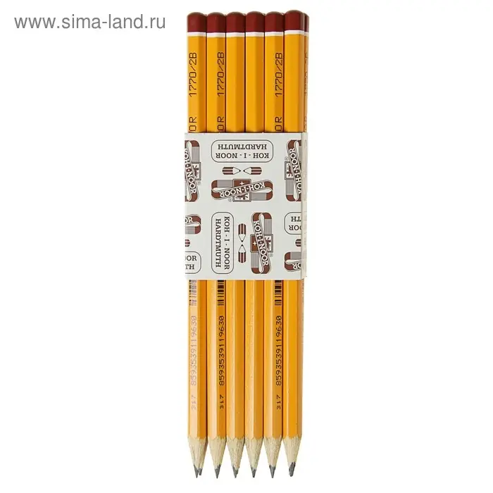Карандаш Koh-I-Noor 1770 BLACK SUN 2B, чернографитный Карандаш Koh-I-Noor 1770 BLACK SUN 2B, чернографитный