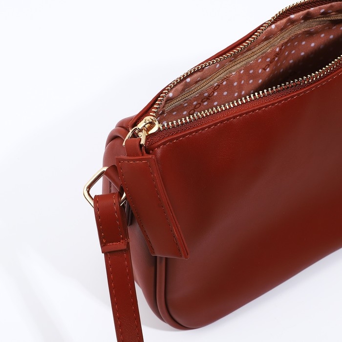 Сумка кросс-боди на молнии, цвет коричневый Сумка кросс-боди на молнии, цвет коричневый