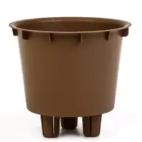 Кашпо со вставкой 1 л d15 см h14см МИКРИТ бежевый слайн