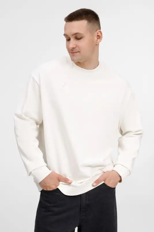 Свитшот унисекс Sinkopa, молочно-белый, размер M/L Свитшот унисекс Sinkopa, молочно-белый, размер M/L