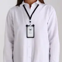 Чехол для бейджа с ушками &laquo;Мишка&raquo;, 7 х 12 см