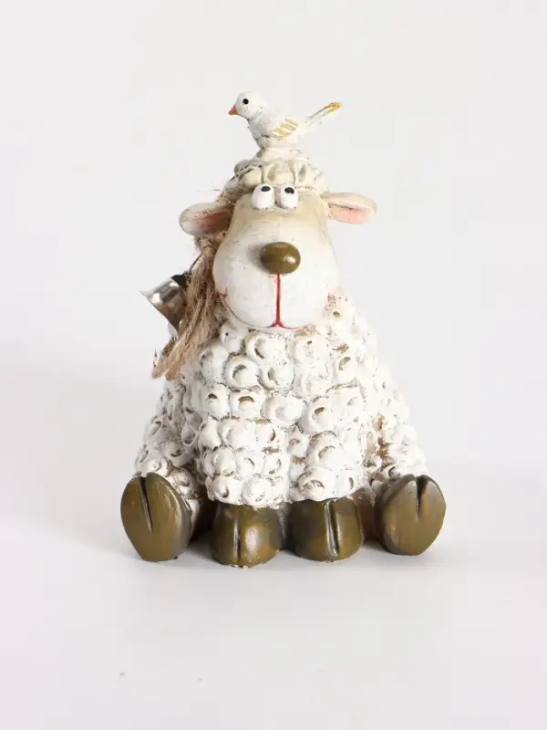 Фигурка &laquo;Бараш с птичкой на голове&raquo;, 9&times;7.5&times;9 см