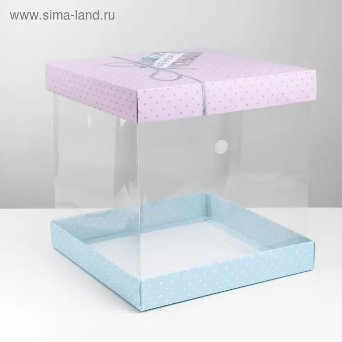 Коробка для торта, кондитерская упаковка, Have a nice day, 30 х 30 см Коробка для торта, кондитерская упаковка, Have a nice day, 30 х 30 см