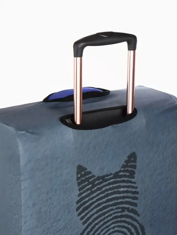 Чехол для чемодана &laquo;Кот&raquo;, 20", синий