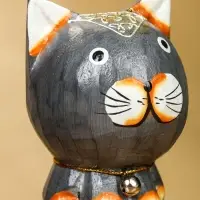 Сувенир «Котик», 8×7×10 см, дерево, серый