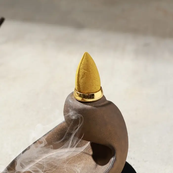 Подставка для благовоний TAKE IT EASY &laquo;Мудрец&raquo;, набор благовоний конусы, стелющийся дым, 28&times;9 см