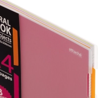 Бизнес-тетрадь 140л,кл,А4,SPIRAL BOOK Розовый,евроспир,обл.пласт,разд.84105