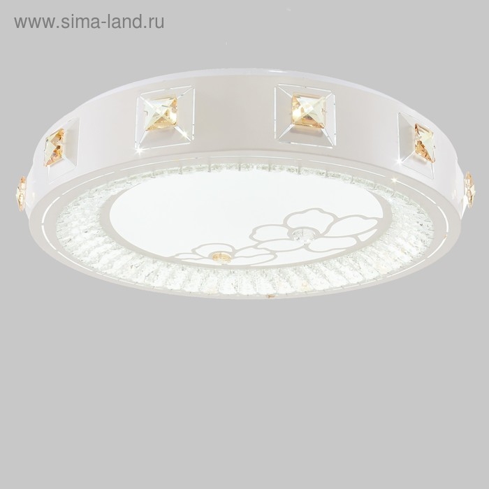 Люстра c ПДУ 661621 LED 90Вт 3 режима 3000-6000К диммер белый 50х50х9 см BayerLux