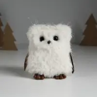 Интерьерная кукла текстильная &laquo;Совушка белая&raquo;, 5&times;8.8&times;10 см