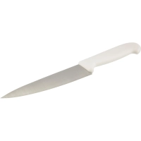 Нож универсальный  лез 200 мм  толщ 2 мм  3Cr13   белая пластиковая ручка