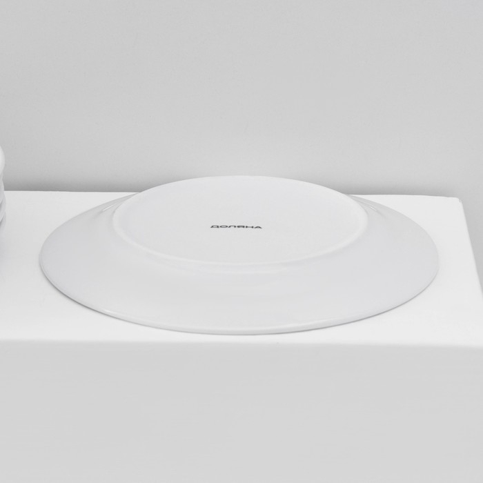 Набор тарелок фарфоровых Доляна Ternura, 18 предметов: 6 тарелок d=20 см, 6 тарелок d=25 см, 6 тарелок глубоких 340 мл Набор тарелок фарфоровых Доляна Ternura, 18 предметов: 6 тарелок d=20 см, 6 тарелок d=25 см, 6 тарелок глубоких 340 мл