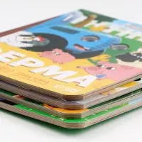 Набор картонных книг с глазками, 4 шт по 10 стр., Синий трактор