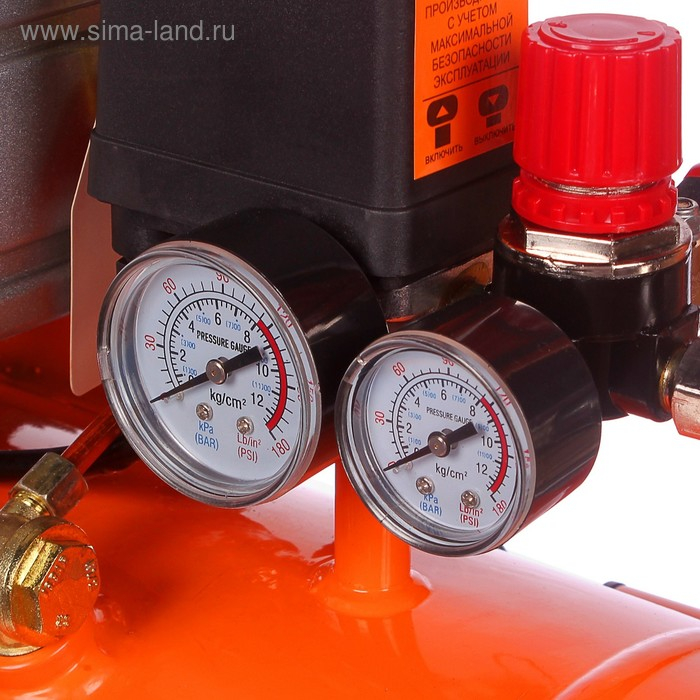 Компрессор  Компрессор "Вихрь" КМП-260/24, коаксиальный, 220 В, 2 кВт, 8 бар, 260 л/мин, 24 л