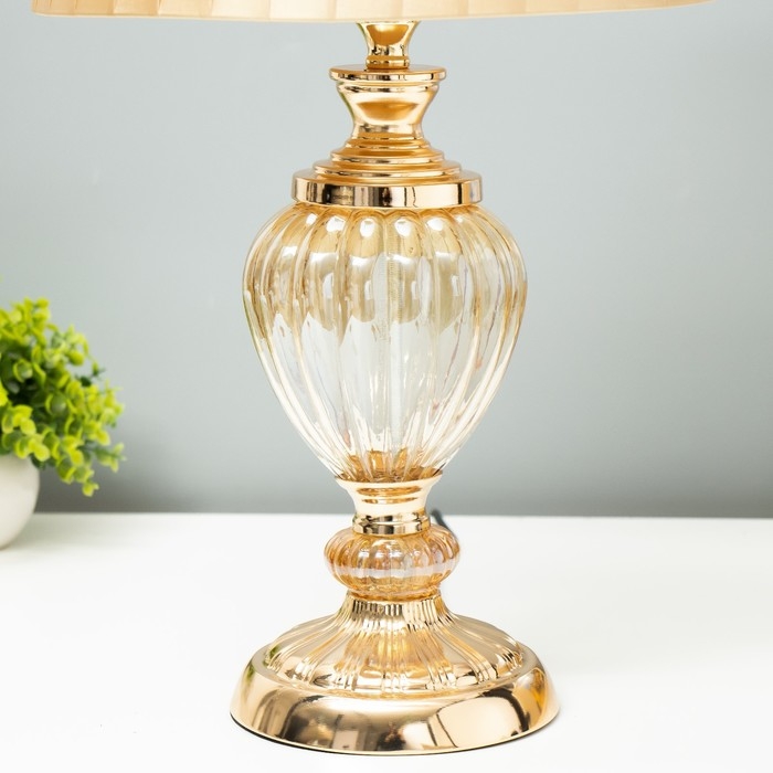 Настольная лампа  Настольная лампа "Авиталь" Е27 40Вт золото 29,5х29,5х55 см RISALUX