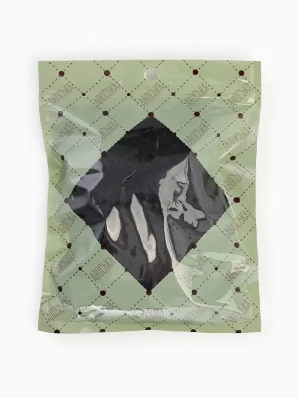 Сумка - авоська плетёная, клетка 1.5 см, чёрная