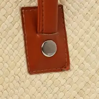 Сумка плетёная на молнии из пандана, 35&times;12&times;40 см, бежево-коричневая