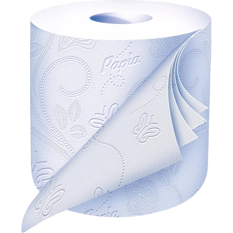 Бумага туалетная Papia Deluxe 4сл бел 100%цел втул 17,5м 140л 4рул/уп
