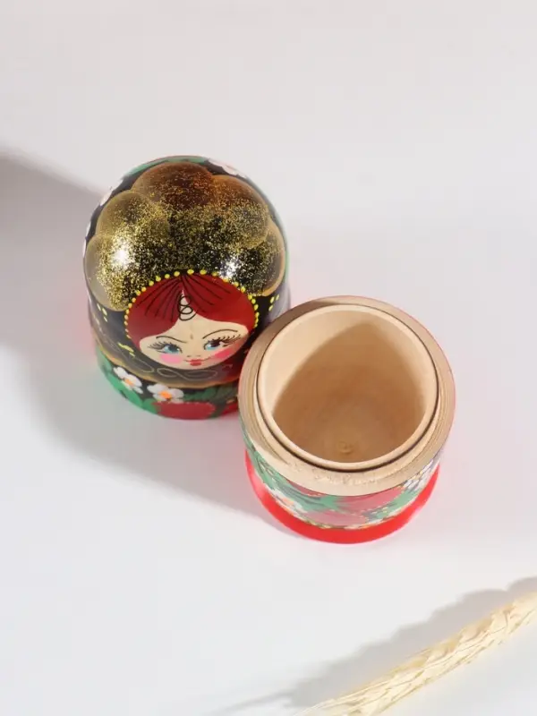 Матрёшка дерево &laquo;Анна&raquo;, хохлома, 5-кукольная, 11 см