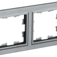 BRITE Рамка 2 поста РУ-2-БрС сталь