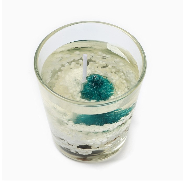 Новогодняя свеча гелевая с декором внутри «Новый год: Ёлка» 5х5х6см Новогодняя свеча гелевая с декором внутри «Новый год: Ёлка» 5х5х6см