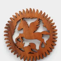 Панно &laquo;Пегас&raquo;, 20&times;20&times;2 см, дерево суар