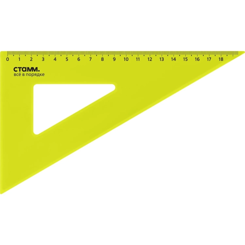 Треугольник 18 см угол 30 градусов Neon Cristal цвет ассорти ТК-47