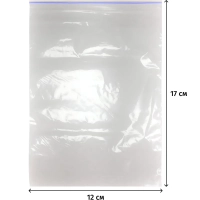 Пакет с замком (Zip Lock) 12х17 см 60 мкм,100 шт/упак