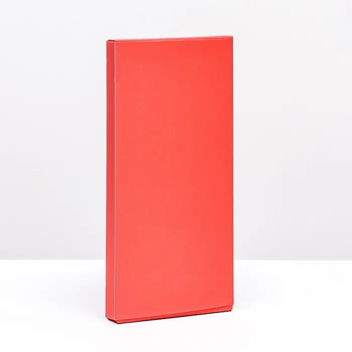 Подарочная коробка под плитку шоколада, с окном, красный, 17×8×1.4 см Подарочная коробка под плитку шоколада, с окном, красный, 17×8×1.4 см