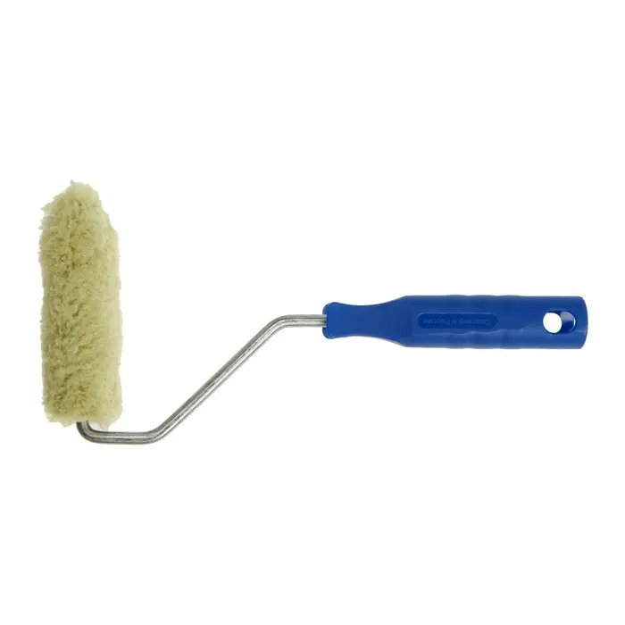 Мини-валик ТУНДРА, полиакрил, 100 мм, рукоятка d=6 мм, d=15 мм, ворс 12 мм, зеленый