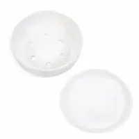 Горшок для бонсай, кактусов и суккулентов &laquo;Огма&raquo;, 2 л, d=22 см, h=8 см, керамический, с поддоном, белый