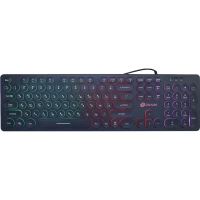 Клавиатура Oklick 420MRL черный USB slim Multimedia LED (1091226)