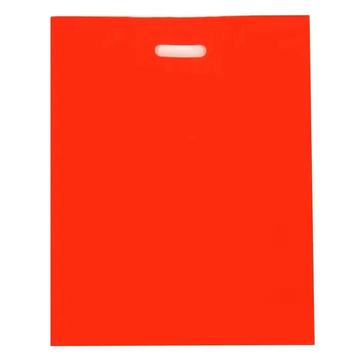 Пакет полиэтиленовый с вырубной ручкой, Красный 40&times;50 См, 60 мкм