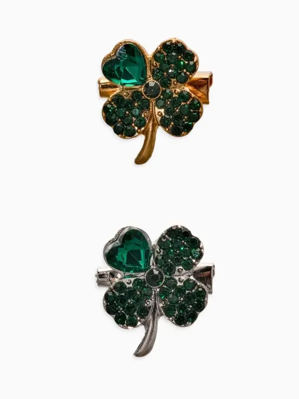 Брошь &laquo;Клевер&raquo;, МИКС, (неделимая фасовка 12 шт. цена за шт.)