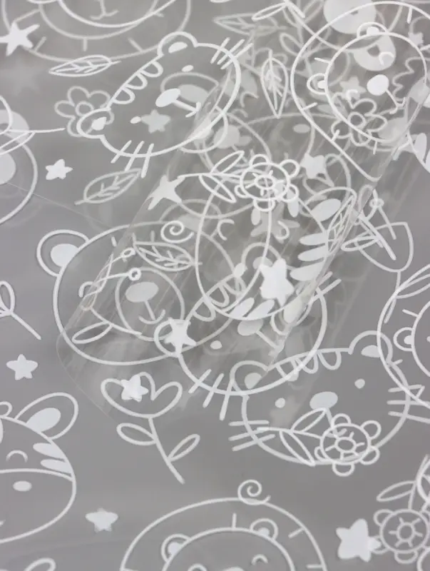 Пленка прозрачная с рисунком «Детский» Белая 0.7×8.2±5%м