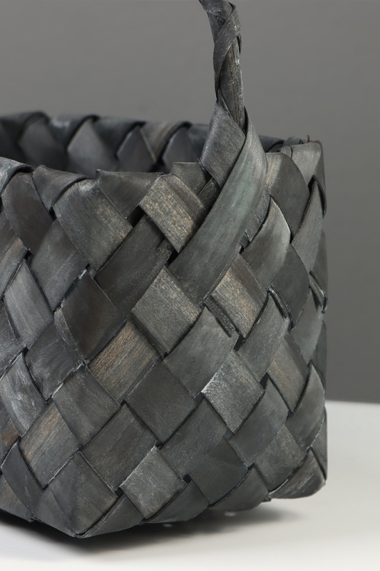 Корзина плетёная, 27×14×13 см, плетёная ручка h=13 см, ива, серая Корзина плетёная, 27×14×13 см, плетёная ручка h=13 см, ива, серая