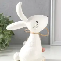 Сувенир керамика "Зайчик с сухоцветами и бантом" 11,9х6,4х16,6 см