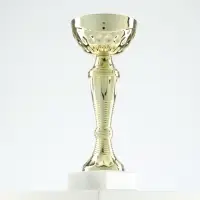 Кубок 150С, наградная фигура, золото, подставка камень, 17.3 см